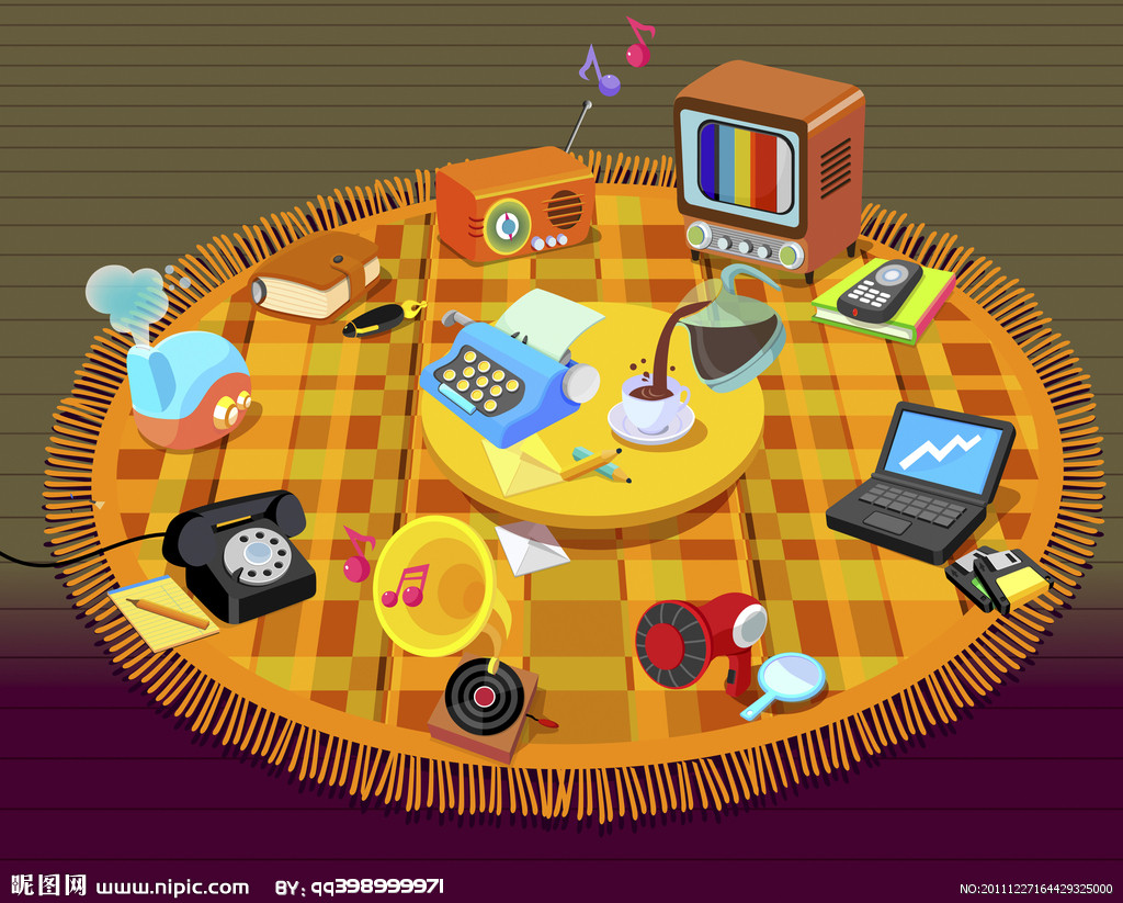 卡通家電漫畫插畫圖片